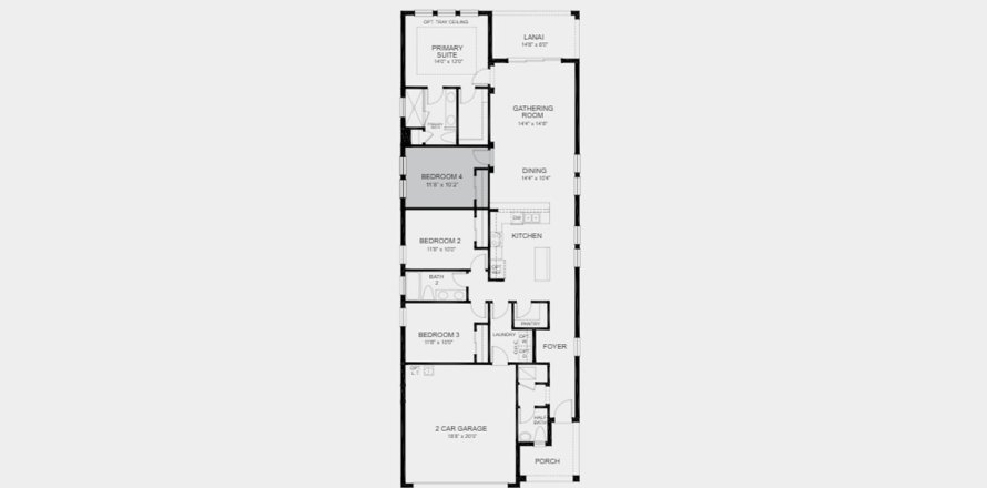 Townhouse floor plan «166SQM SAINT VINCENT», 4 bedrooms in PALMERO