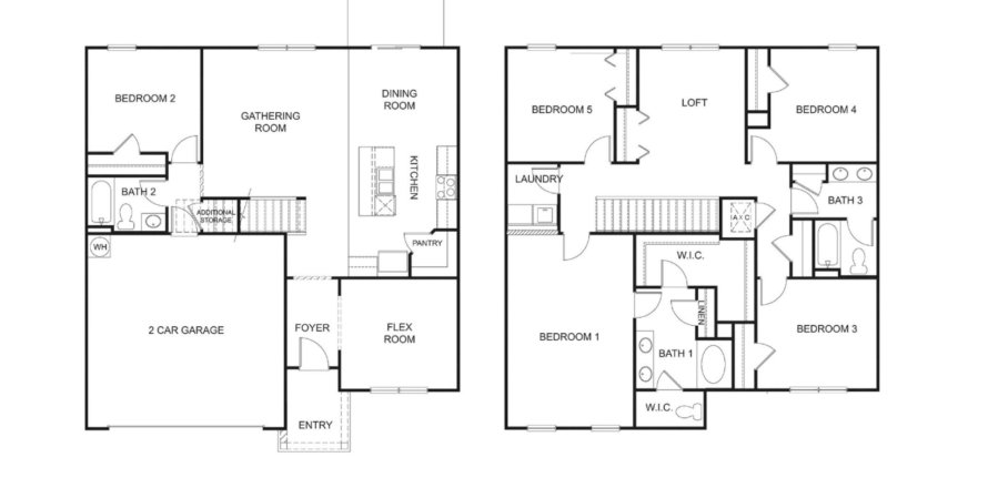 House floor plan «House», 5 bedrooms in River Glen Express by D.R. Horton