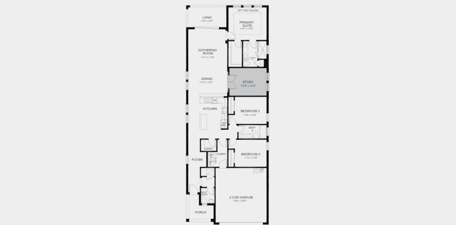 Планировка таунхауса «166SQM SAINT VINCENT» 3 спальни в ЖК GRANDVIEW AT THE HEIGHTS