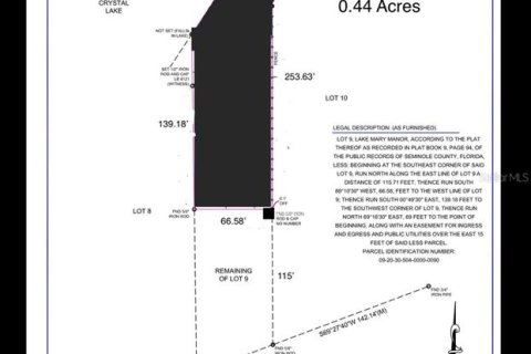 Terreno en venta en Lake Mary, Florida № 1352340 - foto 2