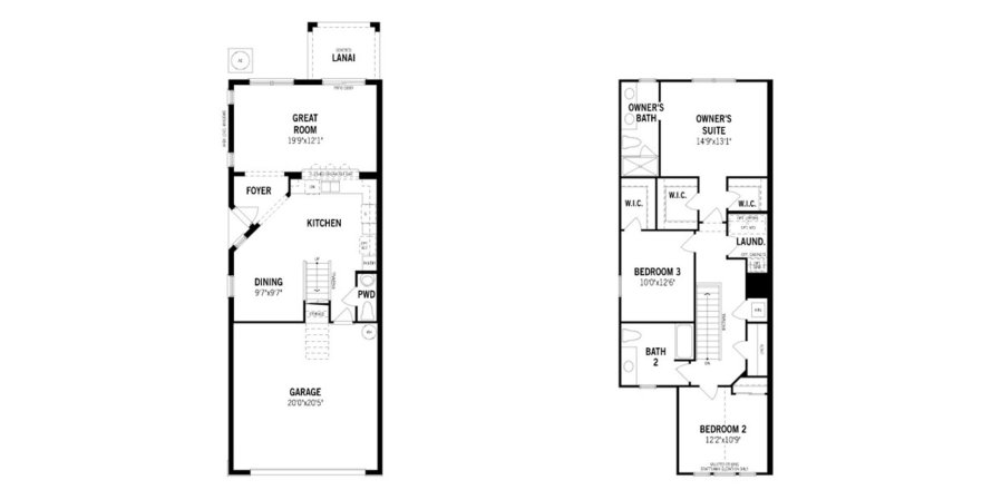 Floor plan «160SQM», 3 bedrooms in HARMONY AT LAKEWOOD RANCH