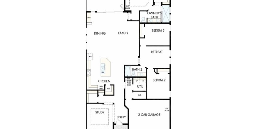 House floor plan «House», 3 bedrooms in Oak Grove at Silverleaf 50’