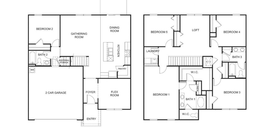 House floor plan «House», 5 bedrooms in River Glen Express by D.R. Horton