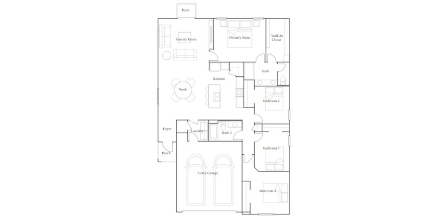 Townhouse floor plan «169SQM HARRISBURG», 4 bedrooms in MAJESTIC OAKS