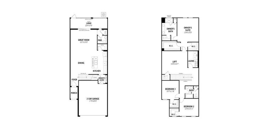 Casa en PARKVIEW AT LONG LAKE RANCH en Lutz, Florida 3 dormitorios, 208 m2 № 30212