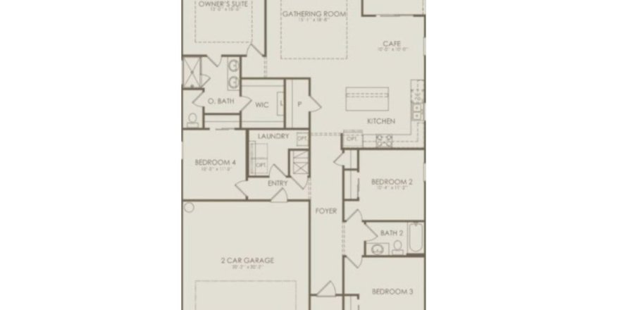 House floor plan «House», 4 bedrooms in The Trails at Grand Oaks