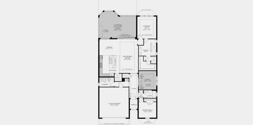 Townhouse floor plan «175SQM AZZURRO», 2 bedrooms in ESPLANADE AT ARTISAN LAKES