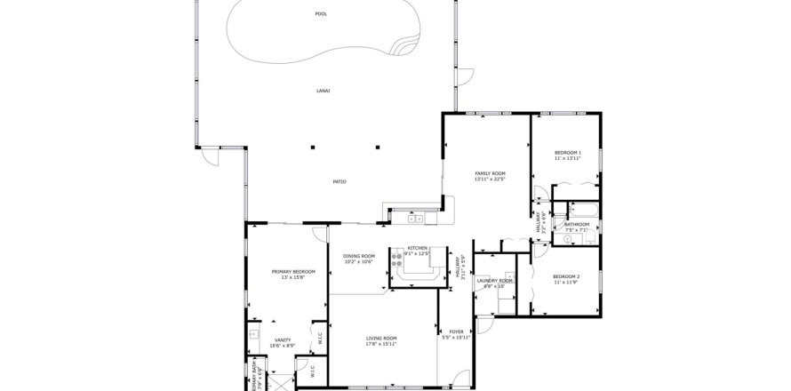 House in Vero Beach, Florida 3 bedrooms, 175.03 sq.m. № 1177001