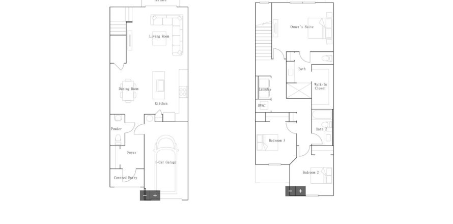 Townhouse floor plan «Townhouse», 3 bedrooms in Heathwood Reserve - Townhomes