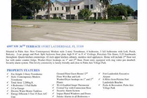 Купить таунхаус в Форт-Лодердейл, Флорида 4 спальни, 161.19м2, № 1136432 - фото 1
