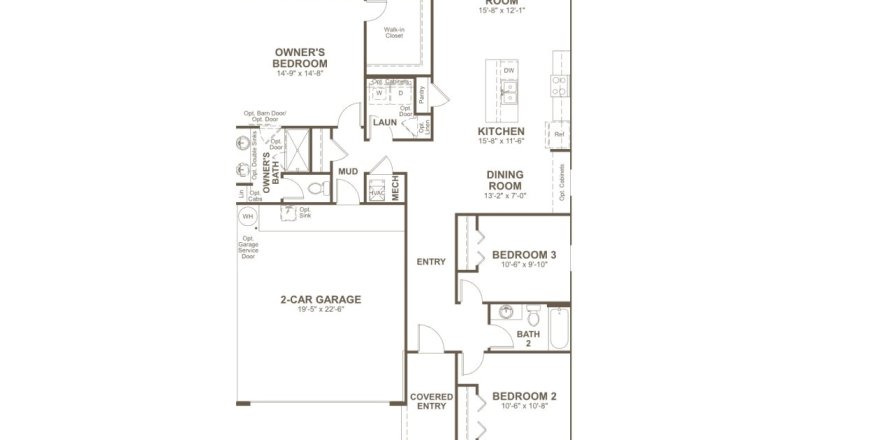 House floor plan «House », 3 bedrooms in Woodbridge