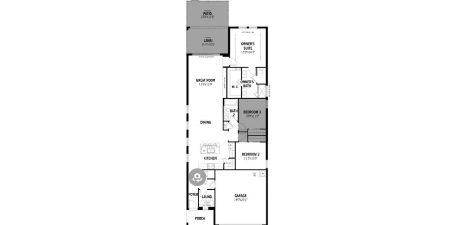 Townhouse floor plan «149SQM GREENWAY», 2 bedrooms in SUNSTONE AT WELLEN PARK
