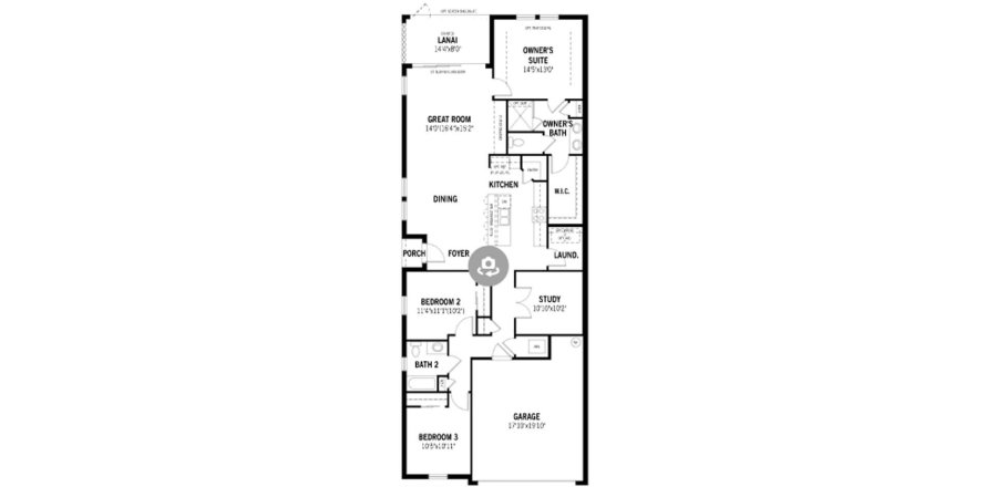 Планировка таунхауса «164SQM TOPSAIL» 3 спальни в ЖК SUNSTONE AT WELLEN PARK