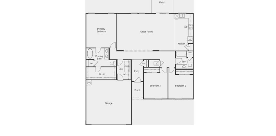 House floor plan «House», 3 bedrooms in Sabal Estates