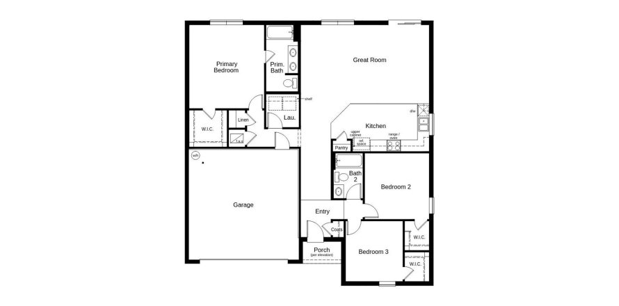 Townhouse floor plan «147SQM 79», 3 bedrooms in COVES OF ESTERO BAY
