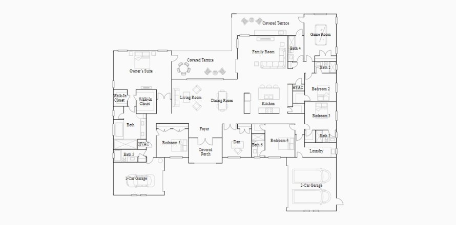 Планировка таунхауса «399SQM MAGNOLIA» 5 спален в ЖК SIERRA RANCHES