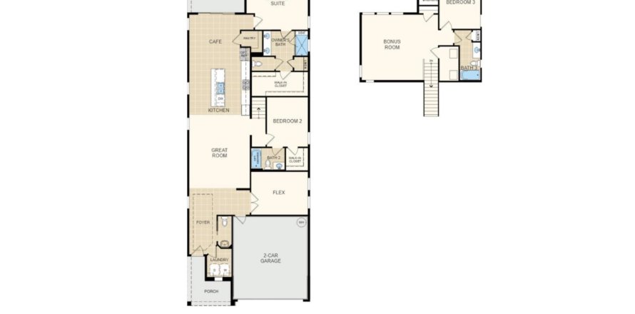 House floor plan «House», 3 bedrooms in Reverie at Trailmark