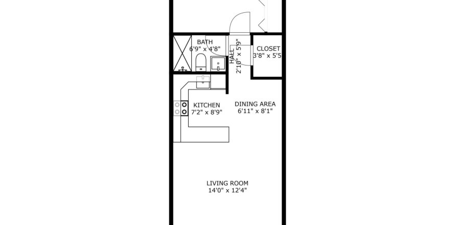 Condo in West Palm Beach, Florida, 1 bedroom  № 1134934