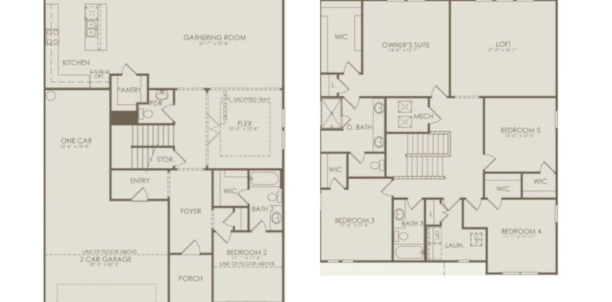 House floor plan «House», 5 bedrooms in The Trails at Grand Oaks